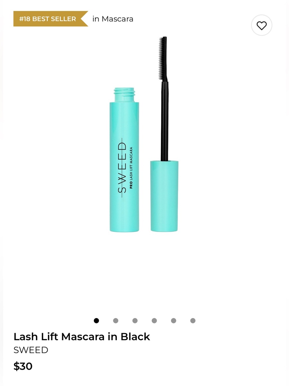 Sweed lash lift mascara in black, brand new!